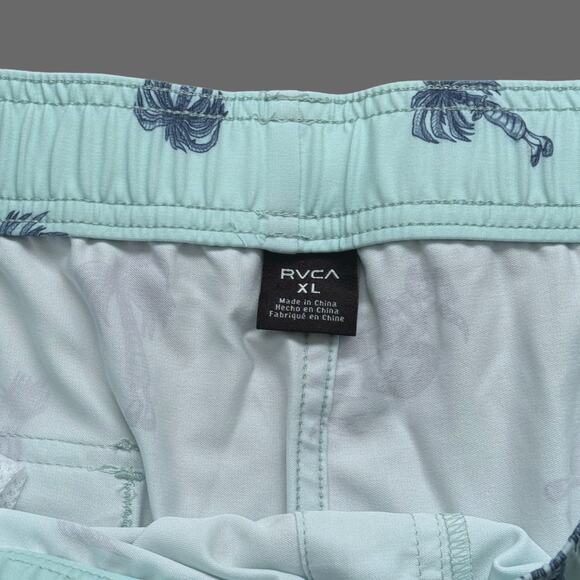 RVCA Pommier Palms 17” Boardshorts Blue Haze XL AVYBS00366 NWT $60 MSRP - Picture 5 of 9